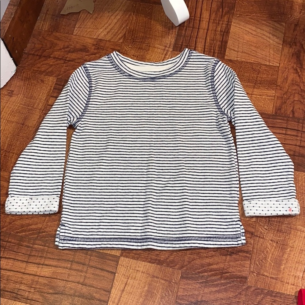 Cat & Jack Navy & White Stripe Long Sleeve